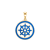 ITI NYC Dharma Wheel Pendant in 14K Gold