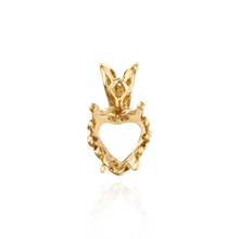 Load image into Gallery viewer, 14K Gold ITI NYC Heart Shape Four Prong Filigree Pendants in 14K Gold (4.00 x 4.00 mm - 20.00 x 20.00 mm)
