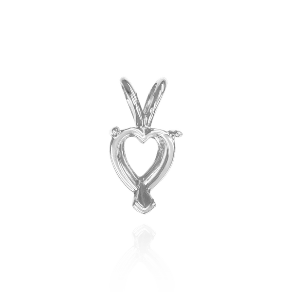 ITI NYC Heart Shape V-End Double Wire Pendants in 14K Gold (3.00 x 3.00 mm - 10.00 x 8.00 mm)