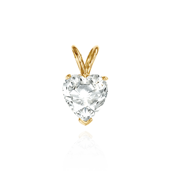 ITI NYC Heart Shape V-End Double Wire Pendants in 14K Gold (3.00 x 3.00 mm - 10.00 x 8.00 mm)