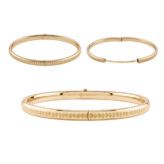 Bank St. Hinged Hammered Bangle Bracelet in Gold-Filled