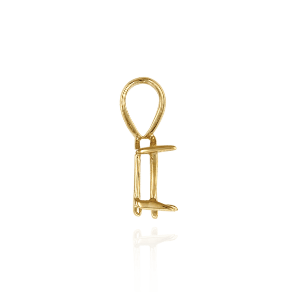 14K Gold ITI NYC Marquise Shape Four Prong Double Wire Pendants in 14K Gold (5.00 x 3.00 mm - 12.00 x 6.00 mm)