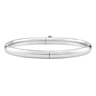 Sullivan St. Hinged Bangle Bracelet with Smooth Round Design in Sterling Silver