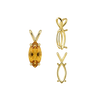 ITI NYC Marquise Shape Four Prong Double Wire Pendants in 14K Gold (5.00 x 3.00 mm - 12.00 x 6.00 mm)