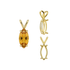 ITI NYC Marquise Shape Four Prong Double Wire Pendants in 14K Gold (5.00 x 3.00 mm - 12.00 x 6.00 mm)