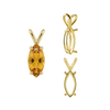 ITI NYC Marquise Shape Four Prong Double Wire Pendants in 14K Gold (5.00 x 3.00 mm - 12.00 x 6.00 mm)