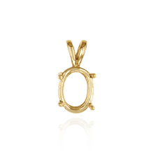 Load image into Gallery viewer, ITI NYC Oval Four Prong Double Wire Pendants in 14K Gold (4.50 x 3.50 mm - 22.00 x 17.00 mm)
