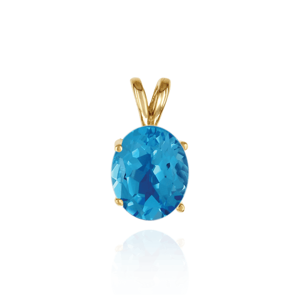 ITI NYC Oval Four Prong Double Wire Pendants in 14K Gold (4.50 x 3.50 mm - 18.00 x 13.00 mm)