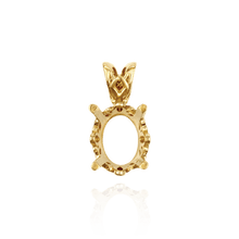 Load image into Gallery viewer, 14K Gold ITI NYC Oval Four Prong Double Wire Pendants in 14K Gold (5.00 x 3.00 mm - 22.00 x 16.00 mm)
