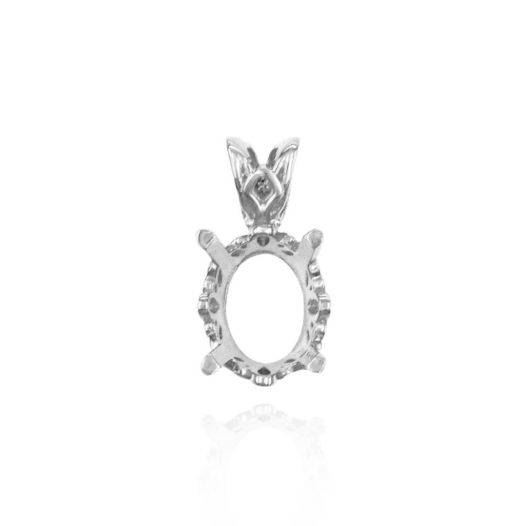 ITI NYC Oval Four Prong Double Wire Pendants in 14K Gold (5.00 x 3.00 mm - 22.00 x 16.00 mm)