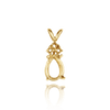 ITI NYC Pear Shape Four Prong Double Wire Pendants With 3 Accents in 14K Gold (6.00 x 4.00 mm - 16.00 x 12.00 mm)