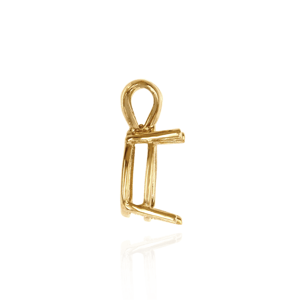 ITI NYC Pear Shape Four Prong Double Wire Pendants in 14K Gold (4.50 x 2.75 mm - 24.00 x 16.00 mm)