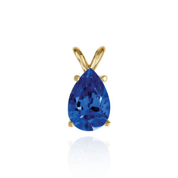 ITI NYC Pear Shape Four Prong Double Wire Pendants in 14K Gold (4.50 x 2.75 mm - 24.00 x 16.00 mm)