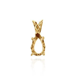 ITI NYC Pear Shape V-end Filigree Pendants in 14K Gold (5.00 x 3.00 mm - 15.00 x 10.00 mm)