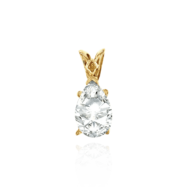 ITI NYC Pear Shape V-end Filigree Pendants in 14K Gold (5.00 x 3.00 mm - 20.00 x 12.00 mm)