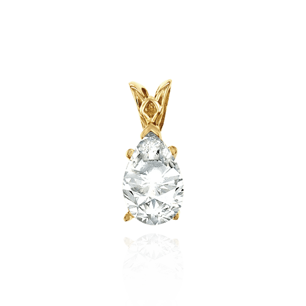 14K Gold ITI NYC Pear Shape V-end Filigree Pendants in 14K Gold (5.00 x 3.00 mm - 20.00 x 12.00 mm)