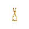 ITI NYC Pear Shape V-End Double Wire Pendants in 14K Gold (4.25 x 2.50 mm - 16.00 x 10.00 mm)
