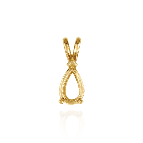 ITI NYC Pear Shape V-End Double Wire Pendants in 14K Gold (4.25 x 2.50 mm - 16.00 x 10.00 mm)
