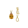 ITI NYC Pear Shape V-End Double Wire Pendants in 14K Gold (5.00 x 3.00 mm - 18.00 x 12.00 mm)