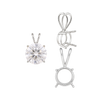 ITI NYC Round Four Prong Double Wire Pendants in Sterling Silver (3.00 mm - 9.75 mm)