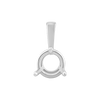 ITI NYC Round Three Prong Basket Pendant in Sterling Silver (3.00 mm - 8.50 mm)