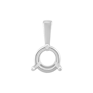 ITI NYC Round Three Prong Basket Pendant in Sterling Silver (3.00 mm - 8.50 mm)