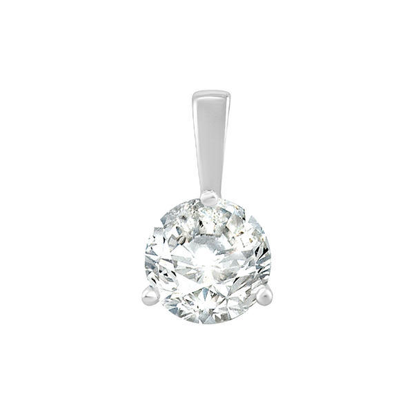 ITI NYC Round Three Prong Basket Pendant in Sterling Silver (3.00 mm - 8.50 mm)