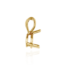 Load image into Gallery viewer, 14K Gold ITI NYC Round Three Prong Double Wire Pendants in 14K Gold (4.00 mm - 6.50 mm)
