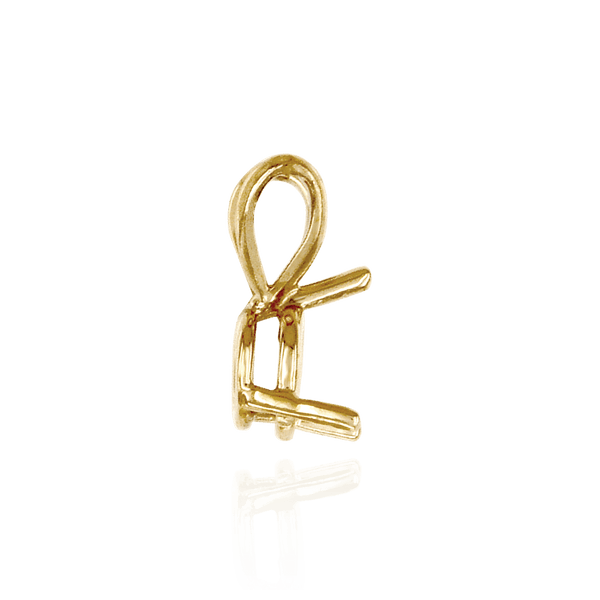 ITI NYC Round Three Prong Double Wire Pendants in 14K Gold (4.00 mm - 6.50 mm)