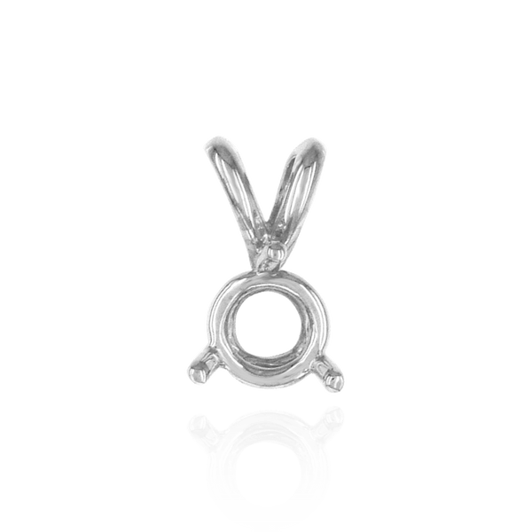 ITI NYC Round Three Prong Double Wire Pendants in 14K Gold (4.00 mm - 6.50 mm)