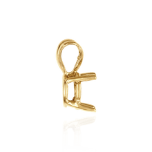 Load image into Gallery viewer, 14K Gold, 18K Gold, Platinum ITI NYC Round Four Prong Double Wire Pendants in 18K Gold (3.00 mm - 9.75 mm)
