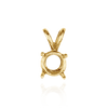 ITI NYC Round Four Prong Double Wire Pendants in 18K Gold (3.00 mm - 9.75 mm)