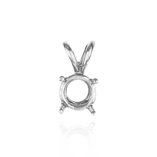 ITI NYC Round Four Prong Double Wire Pendants in 14K Gold (3.00 mm - 9.75 mm)