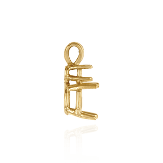 ITI NYC Round Four Prong Double Wire Heavy Pendants With 1 Accent in 14K Gold (3.40 mm -  8.00 mm)