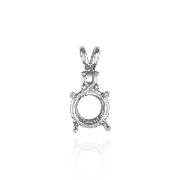 ITI NYC Round Four Prong Double Wire Heavy Pendants With 1 Accent in 14K Gold (3.40 mm - 10.00 mm)