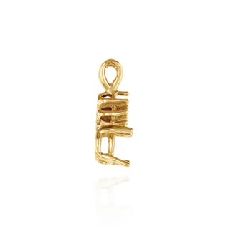 ITI NYC Round Four Prong Double Wire Pendants With 3 Accents in 14K Gold (3.40 mm - 10.00 mm)