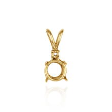 Load image into Gallery viewer, 14K Gold ITI NYC Round Four Prong Double Wire Light Pendants With 1 Accent in 14K Gold (3.50 mm - 6.50 mm)
