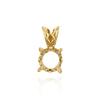 ITI NYC Round Four Prong Filigree Pendants in 14K Gold (3.00 mm - 22.00 mm)