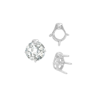 ITI NYC Four Prong Round Slider in Sterling Silver (5.50 mm - 10.00 mm)