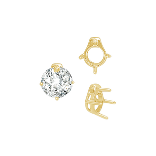 ITI NYC Four Prong Round Slider in 14K Gold (5.50 mm - 10.00 mm)