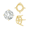 ITI NYC Four Prong Round Slider in 14K Gold (5.50 mm - 10.00 mm)