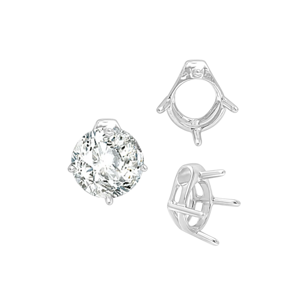 ITI NYC Four Prong Round Slider in 14K Gold (5.50 mm - 10.00 mm)