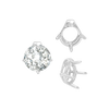 ITI NYC Four Prong Round Slider in Sterling Silver (5.50 mm - 10.00 mm)