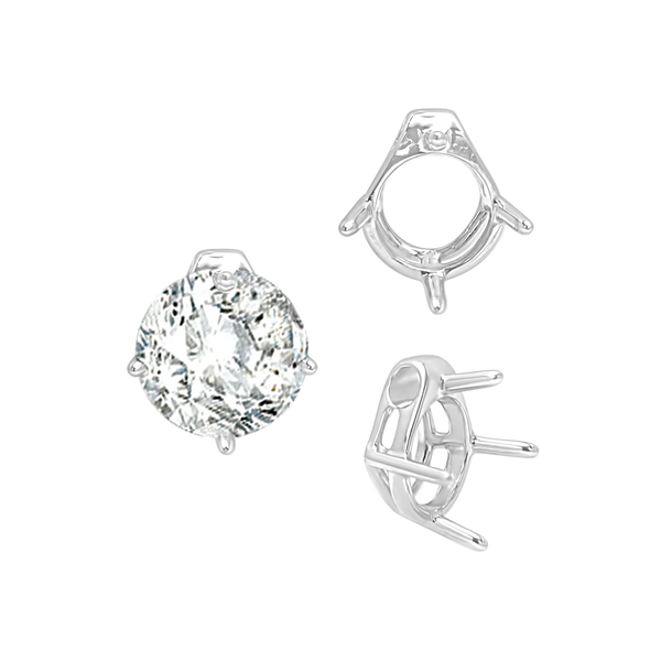 ITI NYC Four Prong Round Slider in 14K Gold (5.50 mm - 10.00 mm)