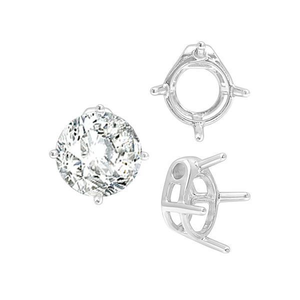ITI NYC Four Prong Round Slider in 14K Gold (5.50 mm - 10.00 mm)
