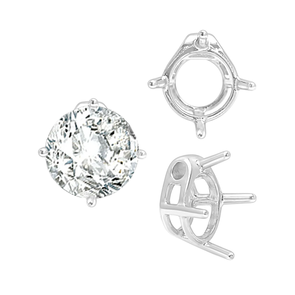 ITI NYC Four Prong Round Slider in 14K Gold (5.50 mm - 10.00 mm)
