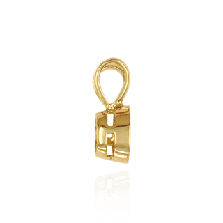 ITI NYC Round Tapered Bezel Pendant with Airline in 14K Gold (3.60 mm - 8.00 mm)