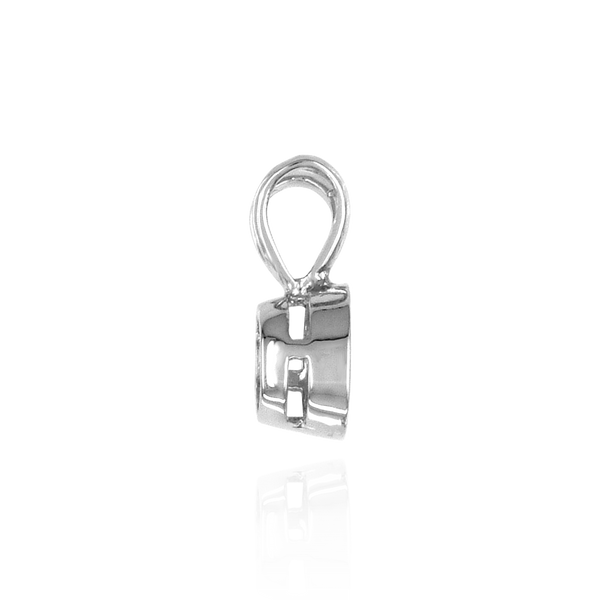 ITI NYC Round Tapered Bezel Pendant with Airline in Sterling Silver (3.60 mm - 8.00 mm)