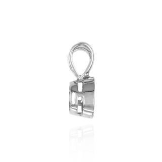 ITI NYC Round Tapered Bezel Pendant with Airline in Sterling Silver (3.60 mm - 8.00 mm)