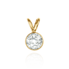 ITI NYC Round Tapered Bezel Pendant with Airline in 14K Gold (3.60 mm - 8.00 mm)